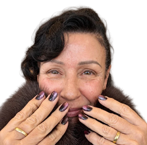 Client with green nails