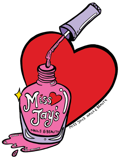 Nail polish and heart doodle