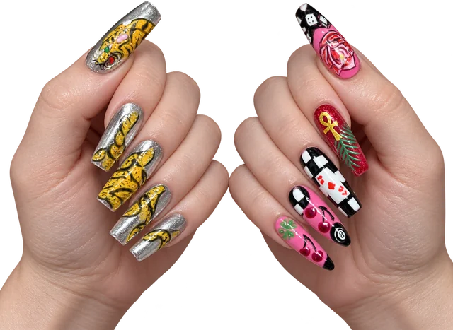 Colourful nail art